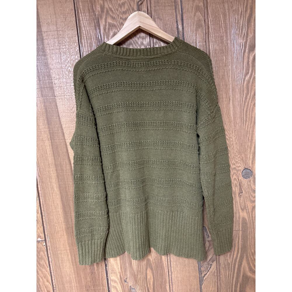 Cupcakes and Cashmere Chunky Knit Grungy Gorpcore High Lo Soft Comfy Sweater M - Picture 6 of 8